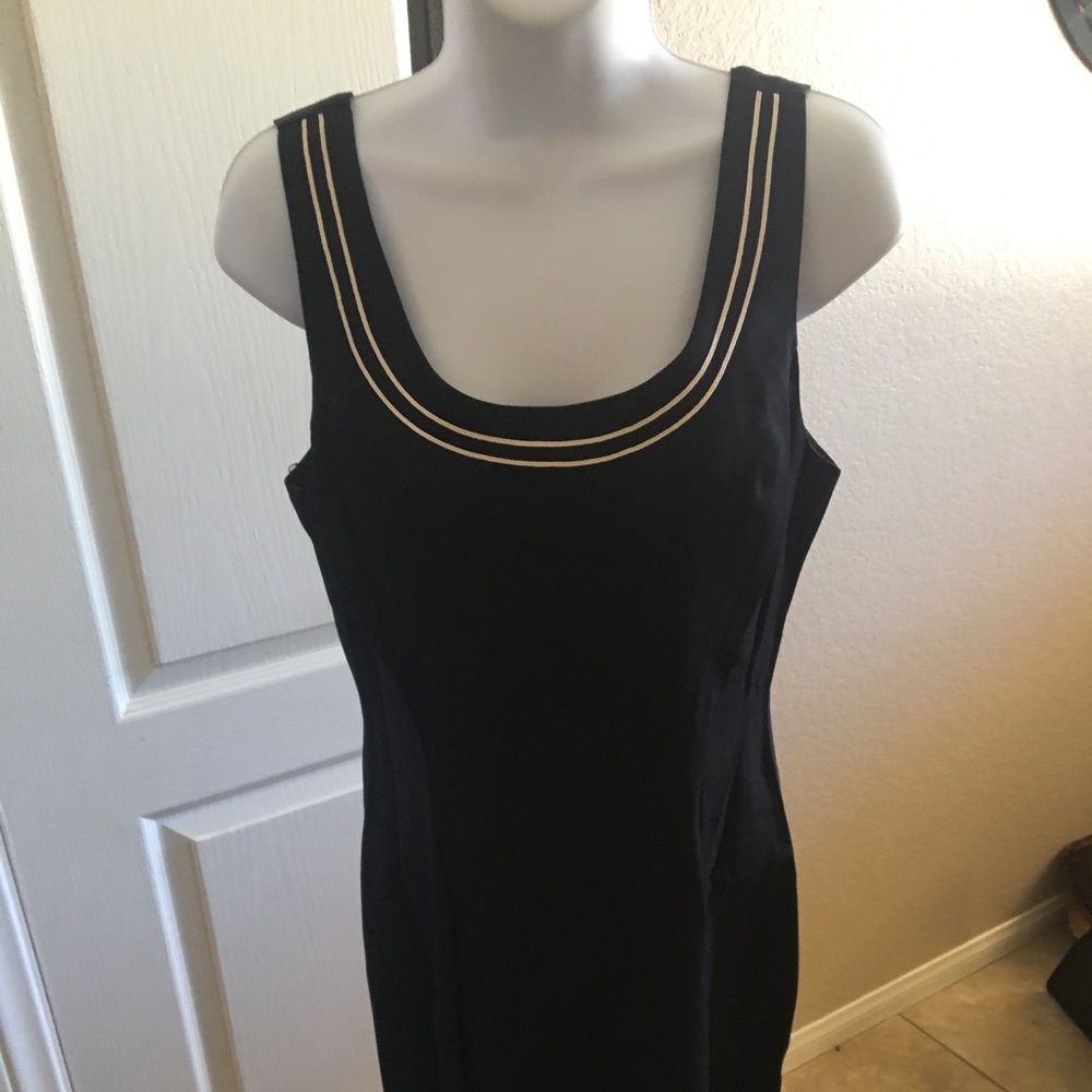 Navy/white dress with jacket